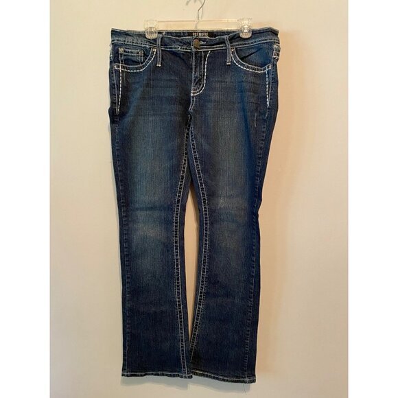 PREMIERE Rue 21 Blue Jeans Denim Pants Embellished Size 13 - Picture 1 of 10